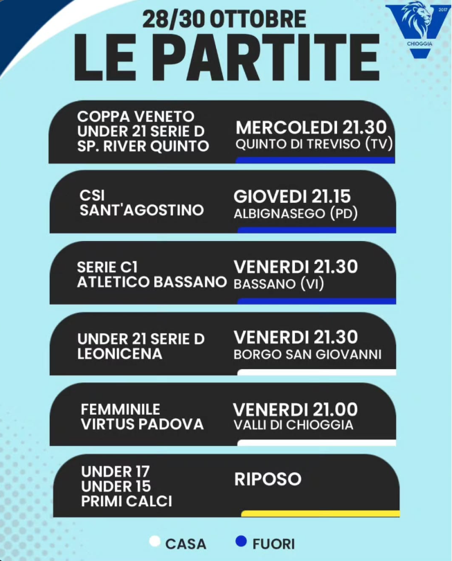 Calendario squadre